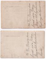 1916 Börzsöny, kirándulók a túrán - 2 db régi fotó képeslap