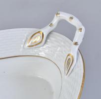 Herendi fehér, aranyozott szélű, hiányos étkészlet, kézzel festett, jelzett, hibátlan, különböző mér...