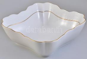 Herendi fehér, aranyozott szélű, hiányos étkészlet, kézzel festett, jelzett, hibátlan, különböző mér...