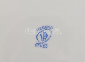 Herendi fehér, aranyozott szélű, hiányos étkészlet, kézzel festett, jelzett, hibátlan, különböző mér...