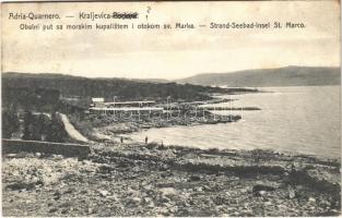 1908 Kraljevica, Portoré, Porto Ré; Adria-Quarnero, Strand Seebad-Insel St. Marco / beach island. Ed. Feitzinger Quarn. No. 32. I.