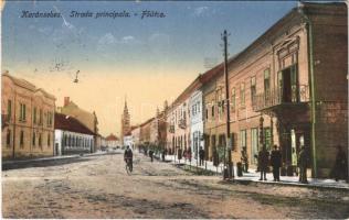1918 Karánsebes, Caransebes; Fő utca / Strada principala / main street (Rb)