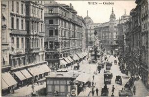 1917 Wien, Vienna, Bécs; Graben / street (EK)