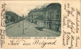 1898 (Vorläufer) Belgrade, Beograd; street, shops (Rb)