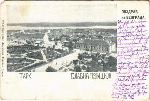 1900 Belgrade, The Great Market and park (Rb)