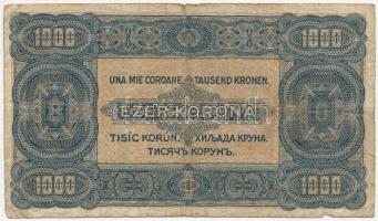 1923. 1000K "Magyar Pénzjegynyomda R.t. Budapest" nyomdahely jelöléssel T:III,III- Adamo K...