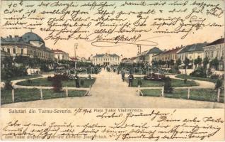 1906 Turnu Severin, Szörényvár; Piata Tudor Vladimirescu / square (Rb)