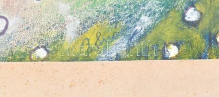 Bolmányi Ferenc (1904-1990): Léggömb. Tempera, ceruza, papír, jelzett, üvegezett fa keretben, hátold...