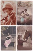 6 db RÉGI motívum képeslap: hölgyek / 6 pre-1945 motive postcards: ladies
