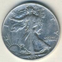 USA 1943. 1/2$ Ag "Walking" T:3 kis ph