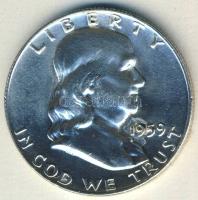 USA 1959D 1/2$ Ag "Franklin" T:1-/2+