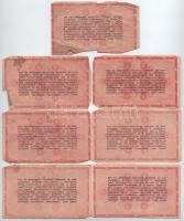 1946. 1.000.000AP (7db), mindegyik számozott, vízjeles papírú, fordított címeres T:III-,IV