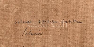 Schéner Mihály (1923-2009): Velence. Olaj, farost, jelzett, hátoldalán autográf felirattal, fa keret...