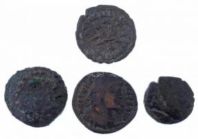 Vegyes 4db-os ókori érme tétel, benne: Római Birodalom / Siscia / Gratianus 367-375. Follis Cu + Sis...