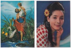 4 db MODERN 3D dimenziós motívum képeslap / 4 modern dimensional (3D) motive postcards