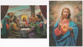 7 db MODERN 3D dimenziós motívum képeslap: Jézus / 7 modern dimensional (3D) motive postcards: Jesus