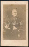 cca 1880-1890 Simor János (1813-1891) esztergomi érsek, bíboros fotója, a felületén kis foltokkal, 9,5×6,5 cm