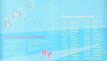 Nagy-Britannia 2011. 50p Cu-Ni "Londoni Olimpia 2012 - Sport összeállítás" (29xklf) + záró...