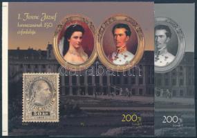 1998/12 I. Ferenc József koronázásának 150. évfordulója cromalin emlékívpár (100.000)