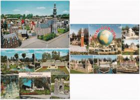 5 db MODERN külföldi város képeslap minivárosokkal / 5 modern postcards with miniature towns