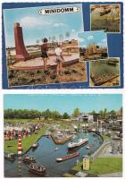 5 db MODERN külföldi város képeslap minivárosokkal / 5 modern postcards with miniature towns