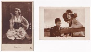 10 db RÉGI motívum képeslap: amerikai színészek / 10 pre-1945 motive postcards: American actors