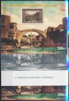 1998/18 Bosznia-Hercegovina 4 db-os emlékív garnitúra azonos sorszámmal (30.000)