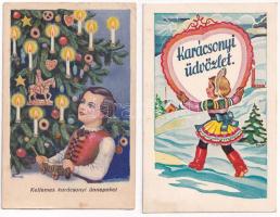 8 db RÉGI magyar népviseletes motívum képeslap üdvözlettel / 8 pre-1945 Hungarian folklore motive postcards with greetings