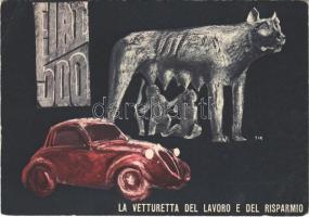 Fiat 500 - La vetturetta del Lavoro e del risparmio / Italian automobile advertisement (EK)