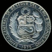 Peru 1975. 200S Ag "Chavez & Guinones" T:2/2- k. pici ph