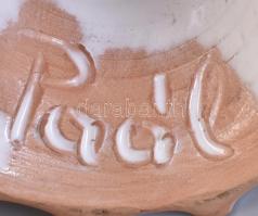 2 db kerámia figura, Paál jelzéssel, apró sérülésekkel. m: 20 és 30 cm