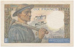 Franciaország 1943. 10Fr T:III France 1943. 10 Francs C:F Krause P#99