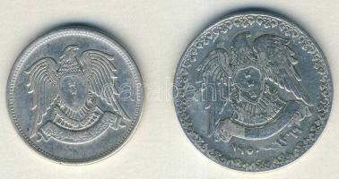 Szíria 1947. 50P Ag + 1950. 1L Ag T:3 ph.