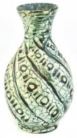 Iparművészeti Vállalatos Gorka mázas kerámia váza, jelzett, hibátlan, m:18 cm