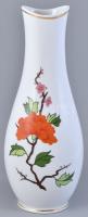 Hollóházi váza. Matricázott porcelán, jelzett, hibátlan m: 31cm
