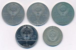 Szovjetunió 1964. 1R Cu-Ni + 1977. 1R Cu-Ni "A forradalom 60. évfordulója" (2db) + 1979. 1...