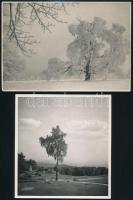 1929 és 1939 Galyatető felirattal 2 db vintage fotó, 11,7x17 cm és13,5x12,5 cm