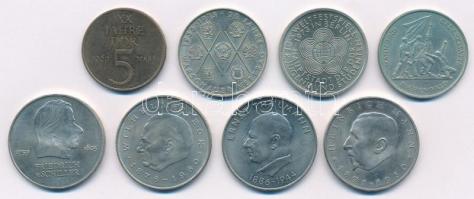 NDK 1969-1975. 5M-20M (8xklf forgalmi emlékérme) T:1--2- GDR 1969-1975. 5 Mark - 20 Mark (8xdiff circulating commemorative coins) C:AU-VF
