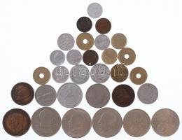 30db-os vegyes magyar és külföldi érmetétel T:1--3 30pcs mixed Hungarian and foreign coin lot C:AU-F