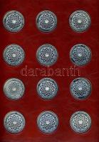 NSZK DN "Michelangelo zsenialitásai" Ag emlékérem-sorozat, benne 60db dekoratív, színezüst emlékérem a mester műveit ábrázolva, 60x 41,2g! (összesen 2472g!) T:PP Exkluzív, újszerű díszalbumban, ismertetőkkel!