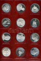 NSZK DN "Michelangelo zsenialitásai" Ag emlékérem-sorozat, benne 60db dekoratív, színezüst...
