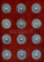 NSZK DN "Michelangelo zsenialitásai" Ag emlékérem-sorozat, benne 60db dekoratív, színezüst...