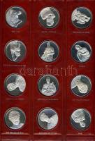 NSZK DN "Michelangelo zsenialitásai" Ag emlékérem-sorozat, benne 60db dekoratív, színezüst...