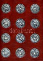 NSZK DN "Michelangelo zsenialitásai" Ag emlékérem-sorozat, benne 60db dekoratív, színezüst...