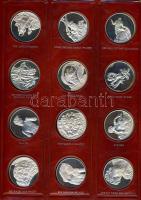 NSZK DN "Michelangelo zsenialitásai" Ag emlékérem-sorozat, benne 60db dekoratív, színezüst...