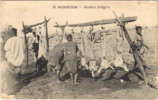 1922 Essaouira, Mogador; Abattoir Indigene / Moroccan folklore, Indigenous slaughterhouse (surface damage)