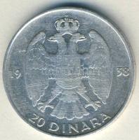 Jugoszlávia 1938. 20D Ag T:3