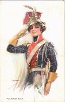 1917 Polnisch Blut / Lady art postcard, lady in Polish soldiers uniform. ERKAL No. 324/1. s: Usabal (EK)