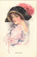 1914 My Dream Lady art postcard. WSSB 1401. s: Court Barber (EK)