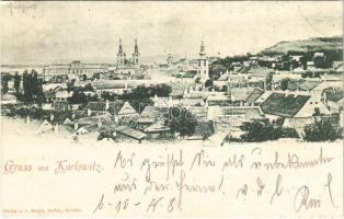 1902 Karlóca, Karlowitz, Sremski Karlovci; látkép. Verlag v. J. Singer Hoffot. / general view (fl)